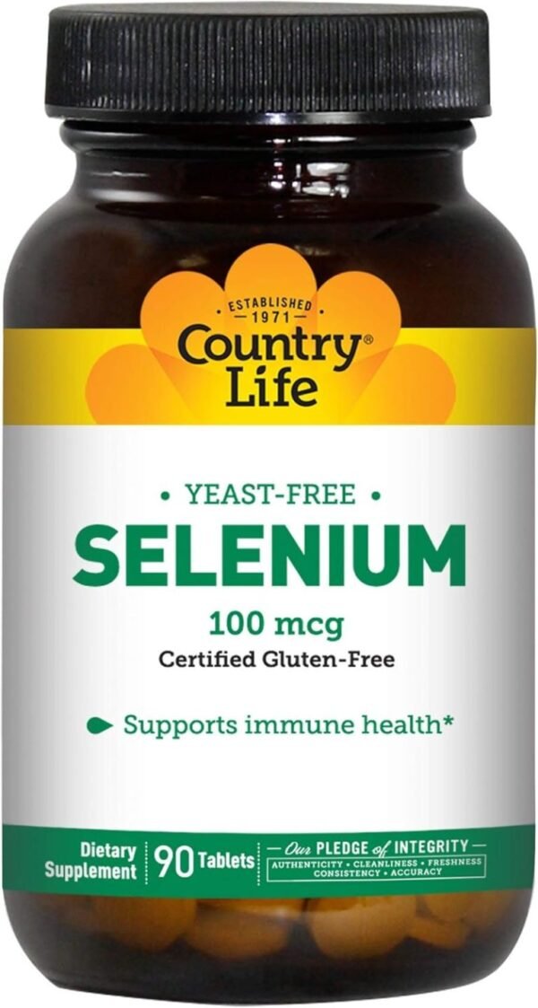 Country Life Selenium 100Mg Yeast Free 90’S