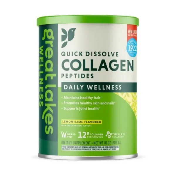 Glw Lemon & Lime Daily Wellness Quick Dissolve Collagen Peptides 283G