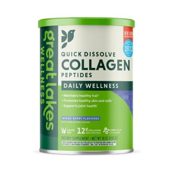 Glw Mixed Berry Daily Wellness Quick Dissolve Collagen Peptides 238G