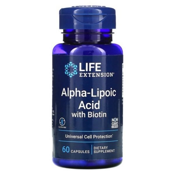 Life Extension Alpha-Lipoic Acid Biotin 60S