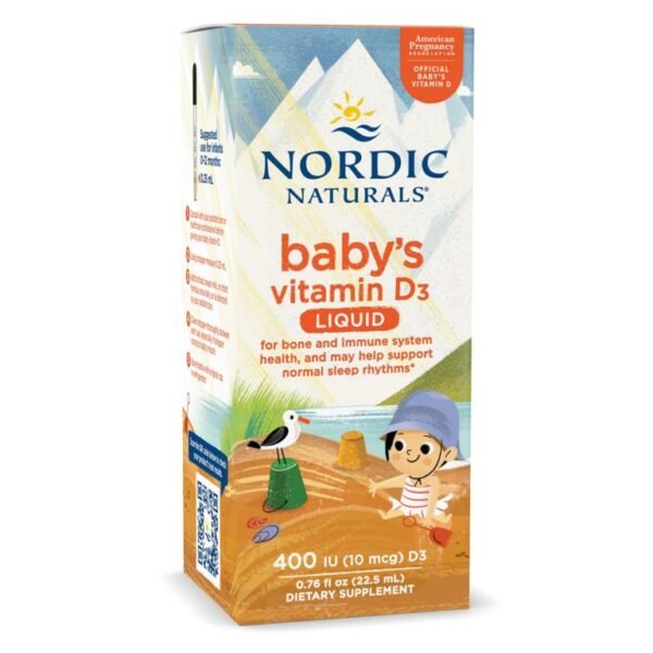 Nordic Naturals Baby’S Vitamin D3 Liquid 0.76Oz (22.5Ml) #Rus-02733