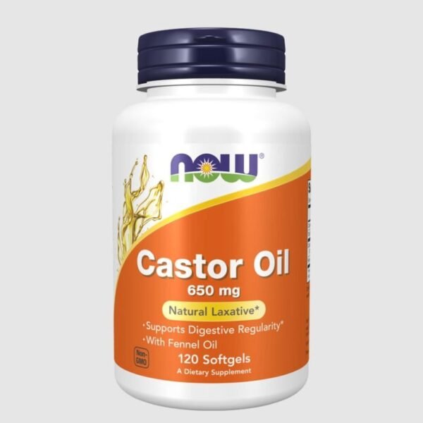 Now Castor Oil 650Mg 120S